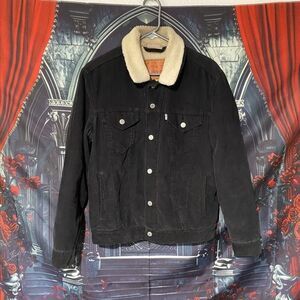 Levi's Sherpa Vintage Black Jacket Men's Small - Southwestern Rodeo Denim Jacket